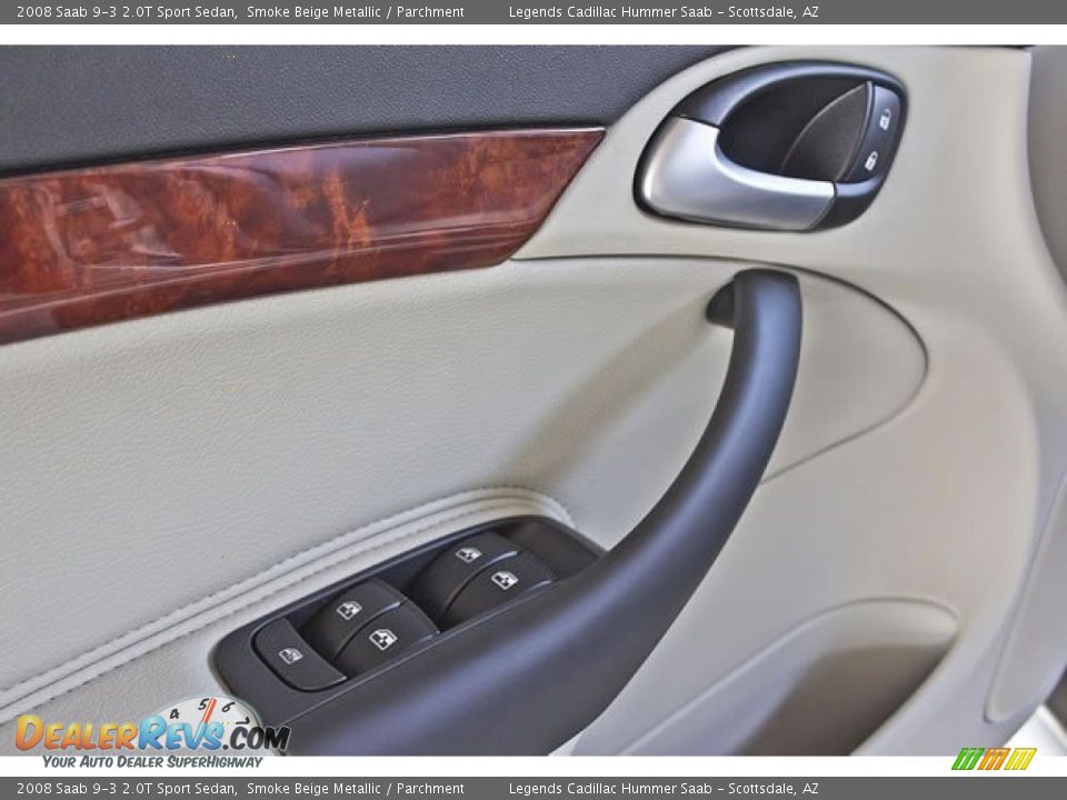 2008 Saab 9-3 2.0T Sport Sedan Smoke Beige Metallic / Parchment Photo #17