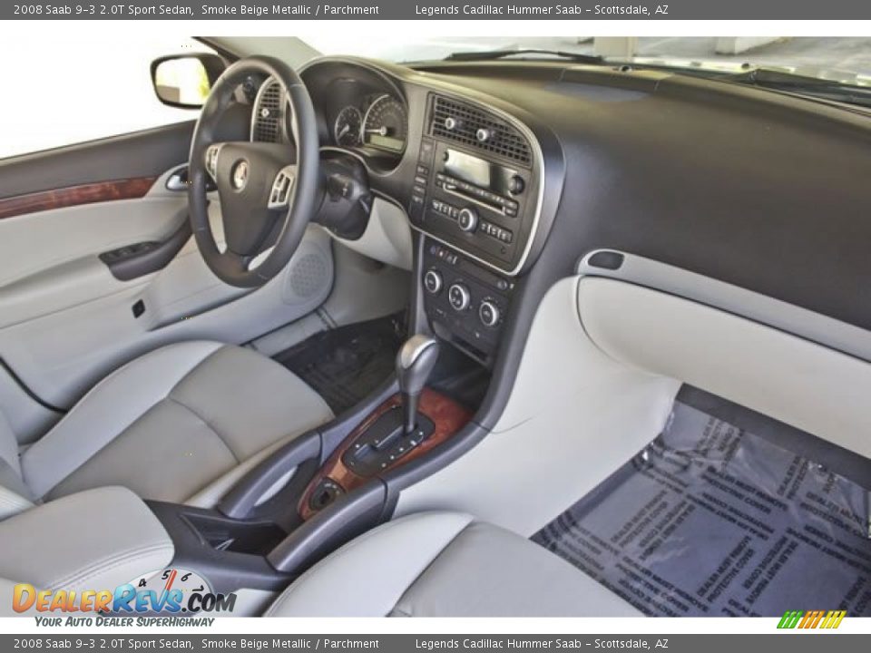 2008 Saab 9-3 2.0T Sport Sedan Smoke Beige Metallic / Parchment Photo #22