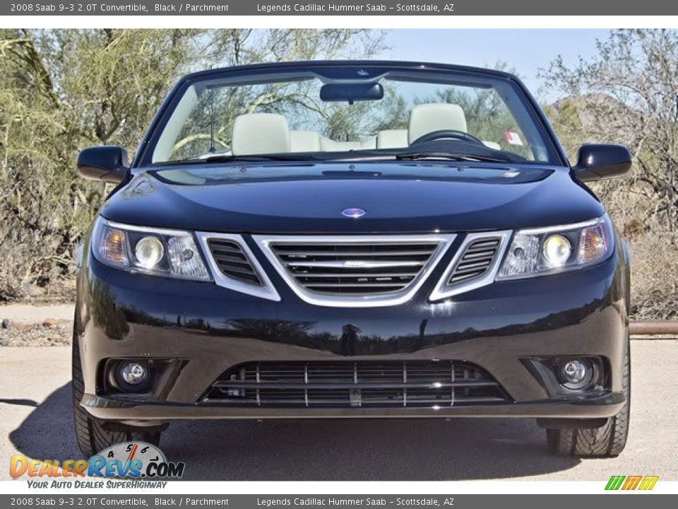 2008 Saab 9-3 2.0T Convertible Black / Parchment Photo #3