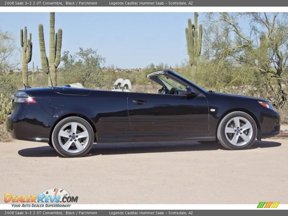 Black 2008 Saab 9-3 2.0T Convertible Photo #6