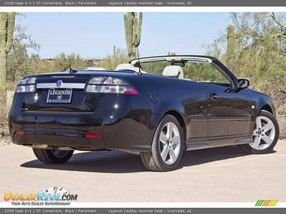 2008 Saab 9-3 2.0T Convertible Black / Parchment Photo #7