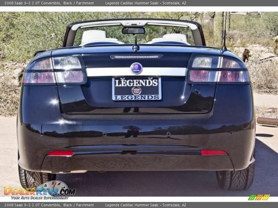 2008 Saab 9-3 2.0T Convertible Black / Parchment Photo #9