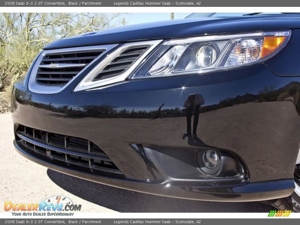 2008 Saab 9-3 2.0T Convertible Black / Parchment Photo #13