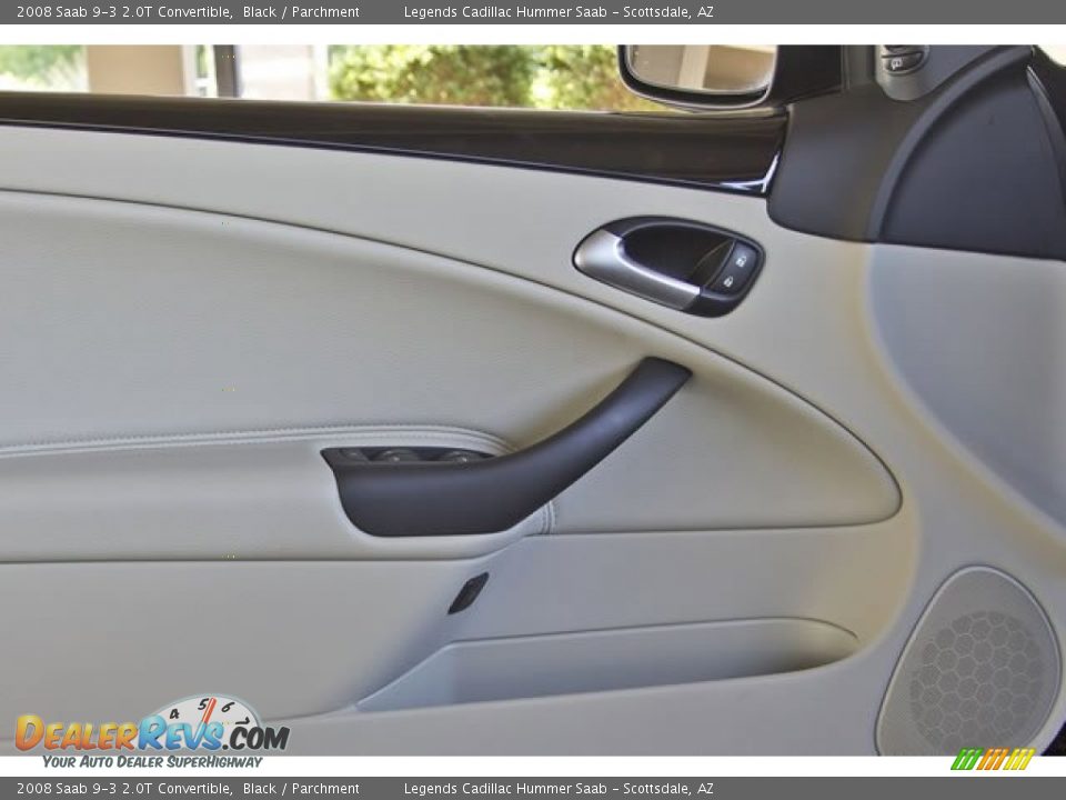 2008 Saab 9-3 2.0T Convertible Black / Parchment Photo #14