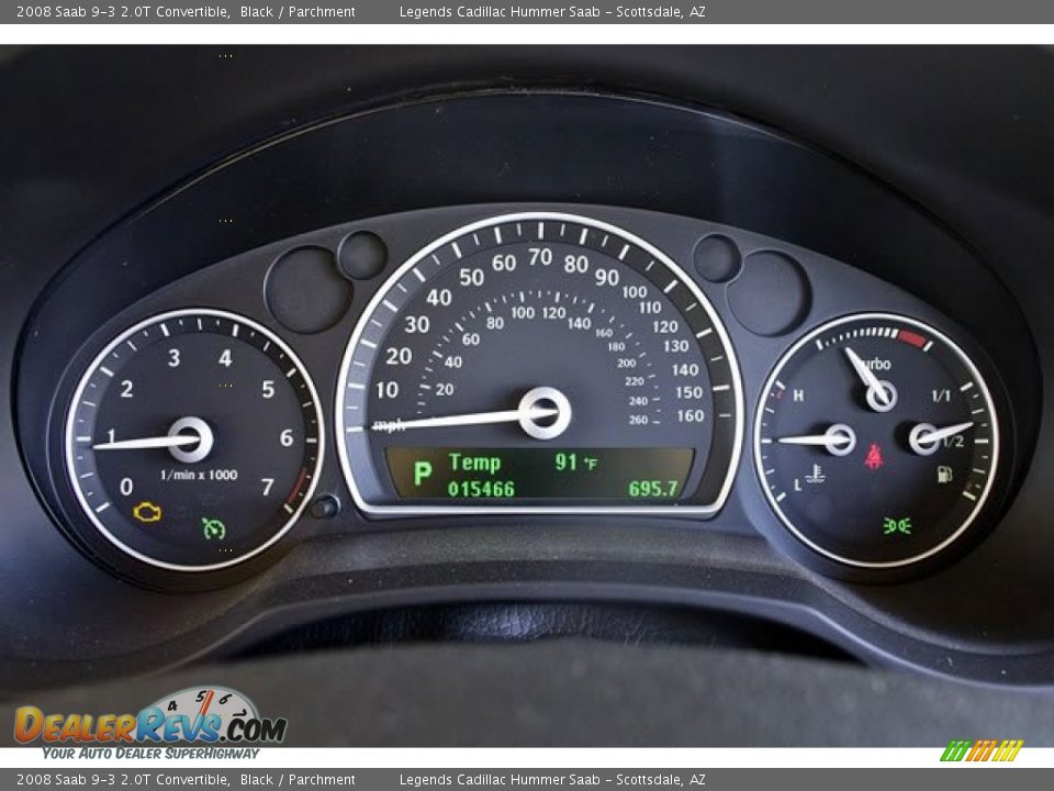 2008 Saab 9-3 2.0T Convertible Gauges Photo #18
