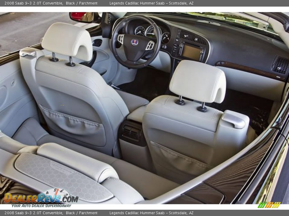 2008 Saab 9-3 2.0T Convertible Black / Parchment Photo #20