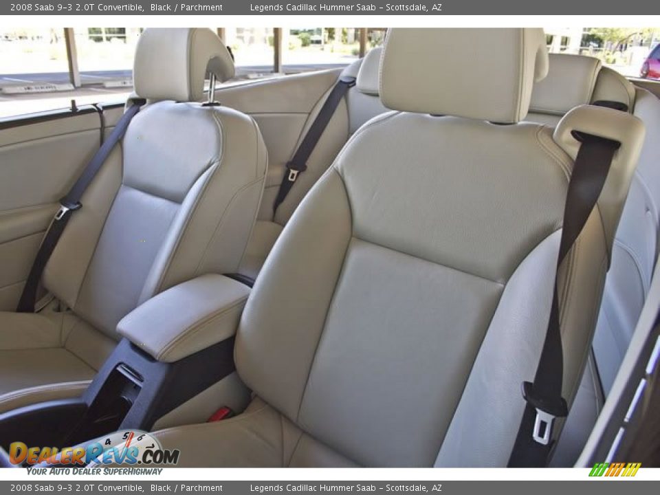 2008 Saab 9-3 2.0T Convertible Black / Parchment Photo #21