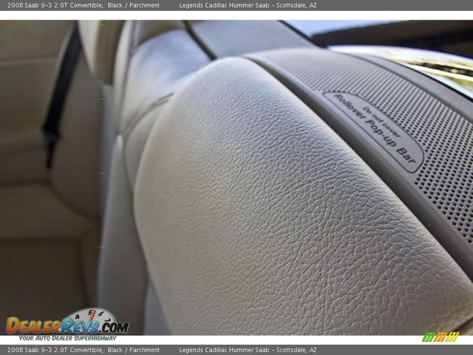 2008 Saab 9-3 2.0T Convertible Black / Parchment Photo #24