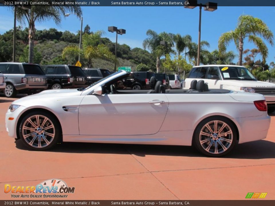 2012 BMW M3 Convertible Mineral White Metallic / Black Photo #4