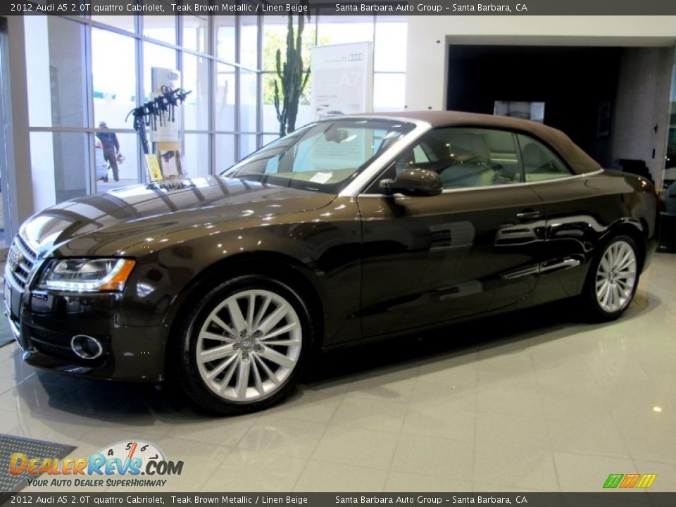 Teak Brown Metallic 2012 Audi A5 2.0T quattro Cabriolet Photo #4