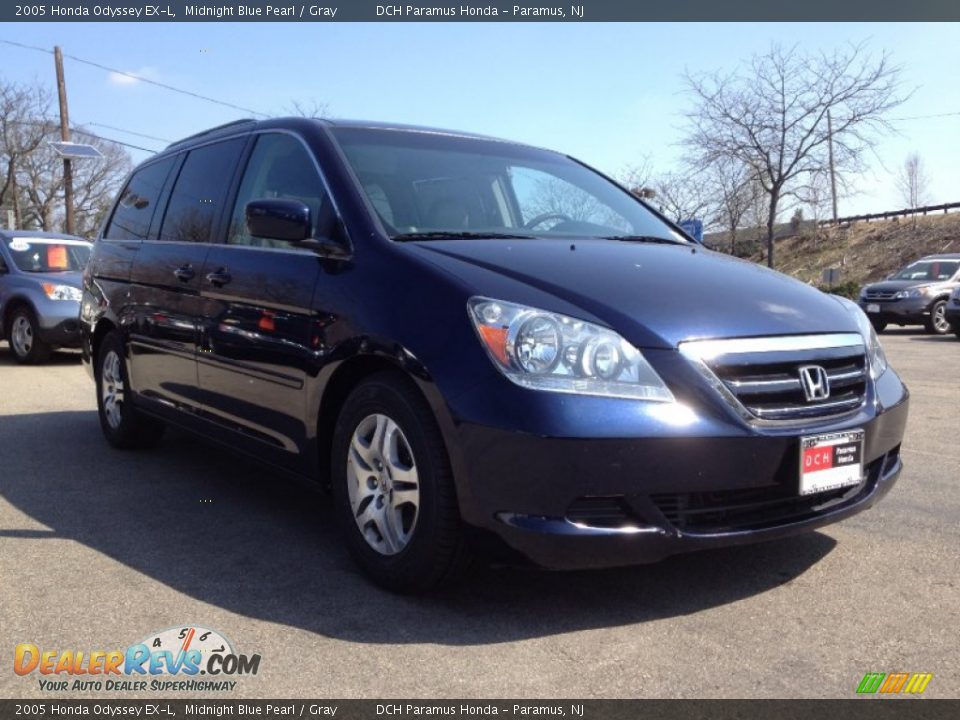 2005 Honda Odyssey EX-L Midnight Blue Pearl / Gray Photo #7