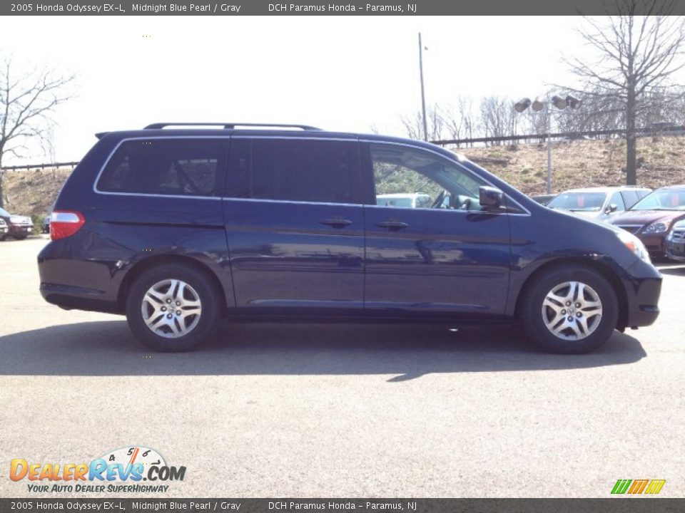 2005 Honda Odyssey EX-L Midnight Blue Pearl / Gray Photo #8