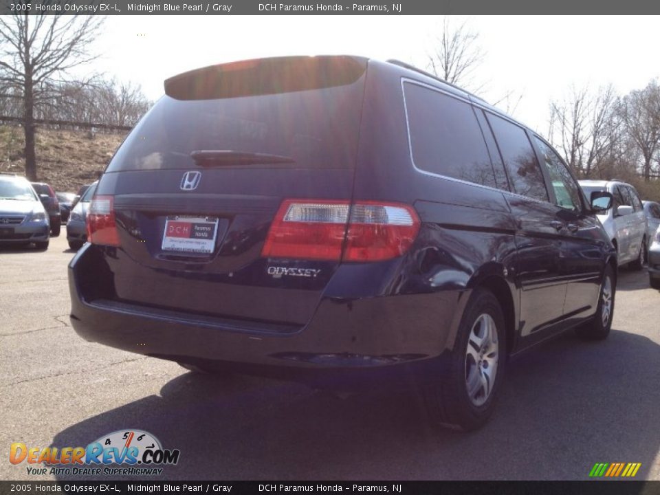 2005 Honda Odyssey EX-L Midnight Blue Pearl / Gray Photo #9