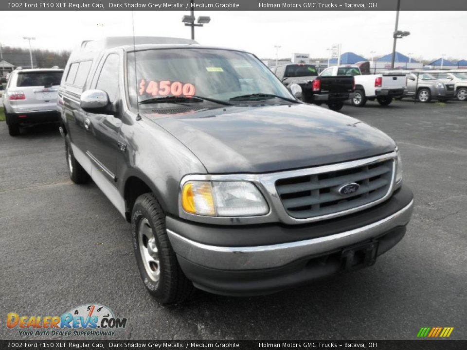 2002 Ford F150 XLT Regular Cab Dark Shadow Grey Metallic / Medium Graphite Photo #2