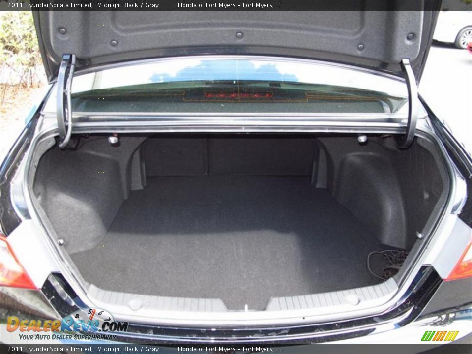 2011 Hyundai Sonata Limited Midnight Black / Gray Photo #5