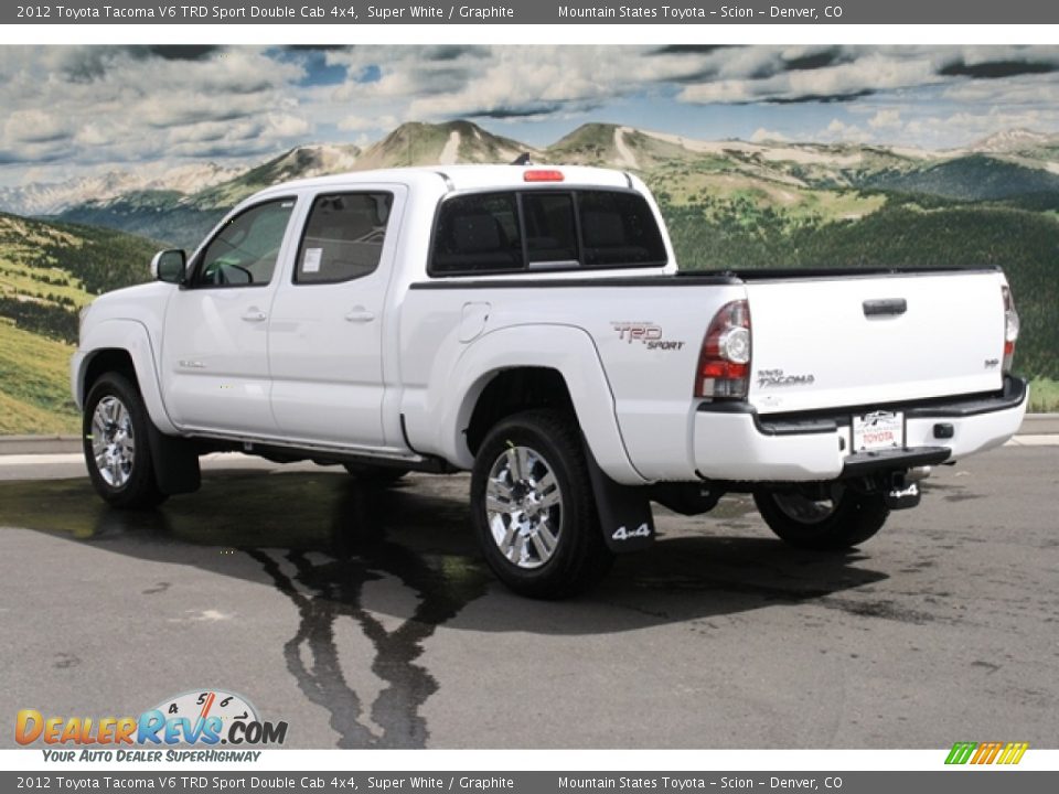 2012 Toyota Tacoma V6 TRD Sport Double Cab 4x4 Super White / Graphite Photo #3