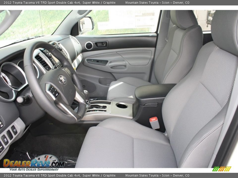2012 Toyota Tacoma V6 TRD Sport Double Cab 4x4 Super White / Graphite Photo #4