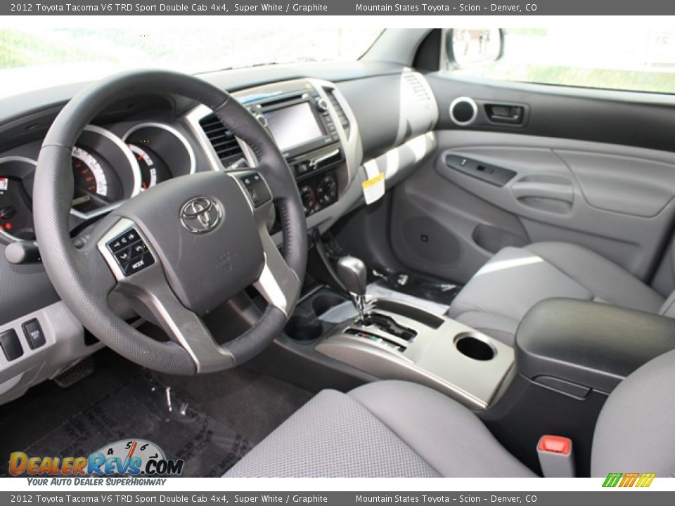 2012 Toyota Tacoma V6 TRD Sport Double Cab 4x4 Super White / Graphite Photo #5