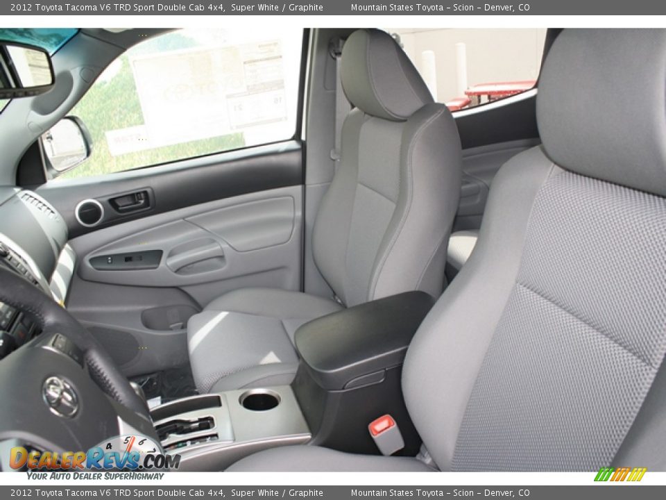 2012 Toyota Tacoma V6 TRD Sport Double Cab 4x4 Super White / Graphite Photo #7