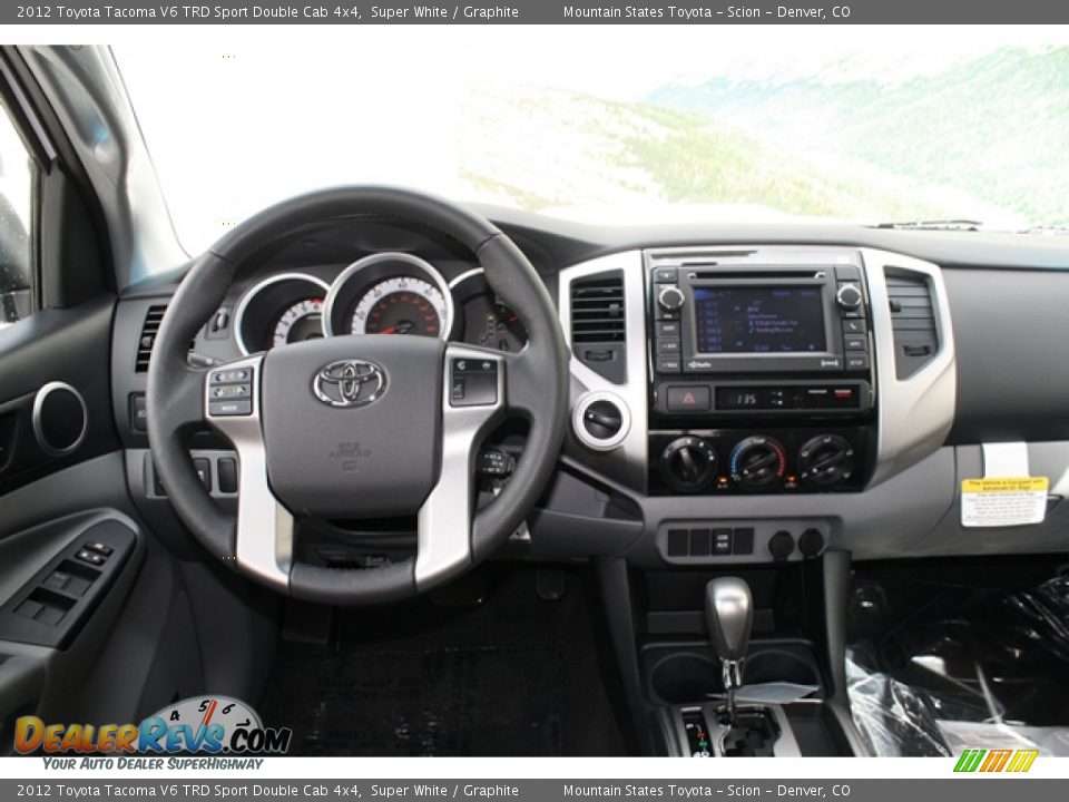 2012 Toyota Tacoma V6 TRD Sport Double Cab 4x4 Super White / Graphite Photo #10