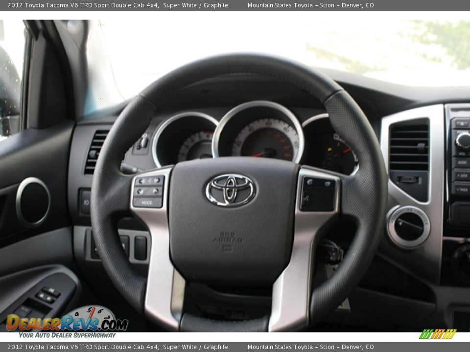 2012 Toyota Tacoma V6 TRD Sport Double Cab 4x4 Super White / Graphite Photo #11
