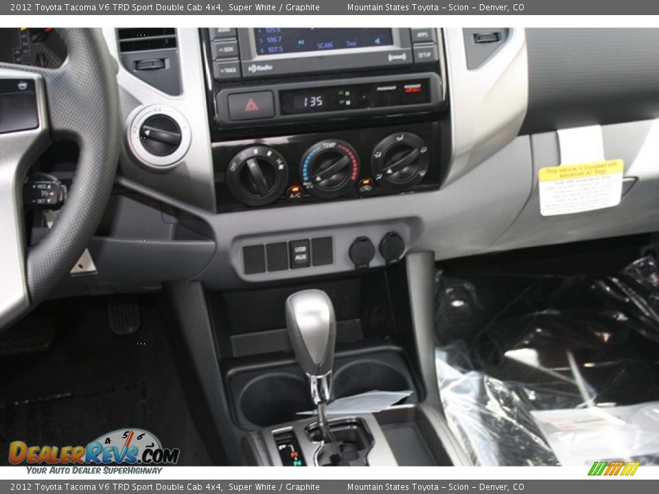 2012 Toyota Tacoma V6 TRD Sport Double Cab 4x4 Super White / Graphite Photo #13