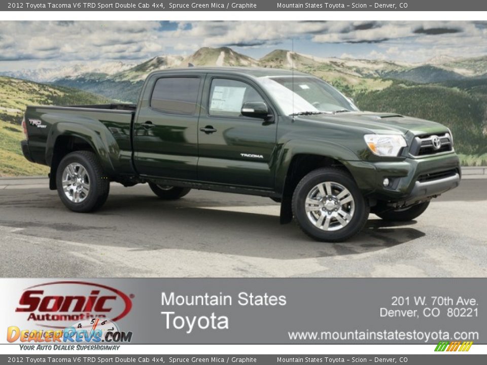 2012 Toyota Tacoma V6 TRD Sport Double Cab 4x4 Spruce Green Mica / Graphite Photo #1