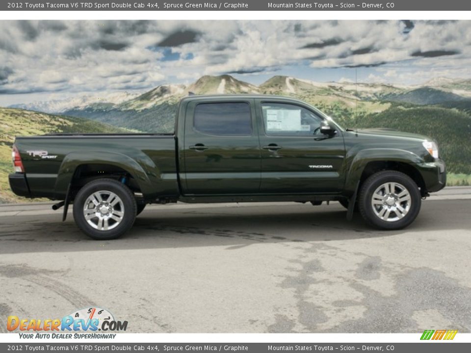 2012 Toyota Tacoma V6 TRD Sport Double Cab 4x4 Spruce Green Mica / Graphite Photo #2