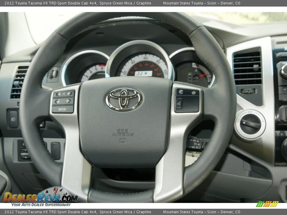 2012 Toyota Tacoma V6 TRD Sport Double Cab 4x4 Spruce Green Mica / Graphite Photo #11