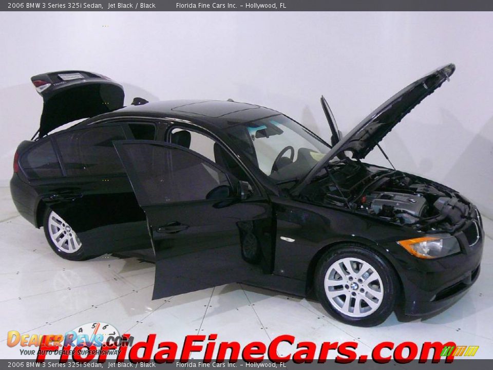 2006 BMW 3 Series 325i Sedan Jet Black / Black Photo #7