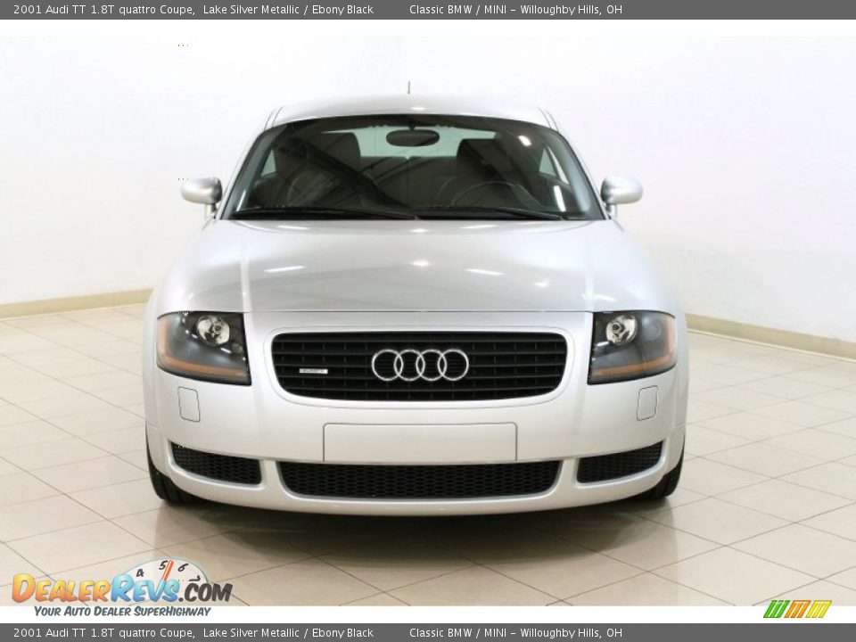 2001 Audi TT 1.8T quattro Coupe Lake Silver Metallic / Ebony Black Photo #2