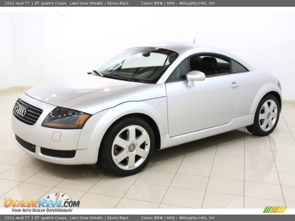 2001 Audi TT 1.8T quattro Coupe Lake Silver Metallic / Ebony Black Photo #3