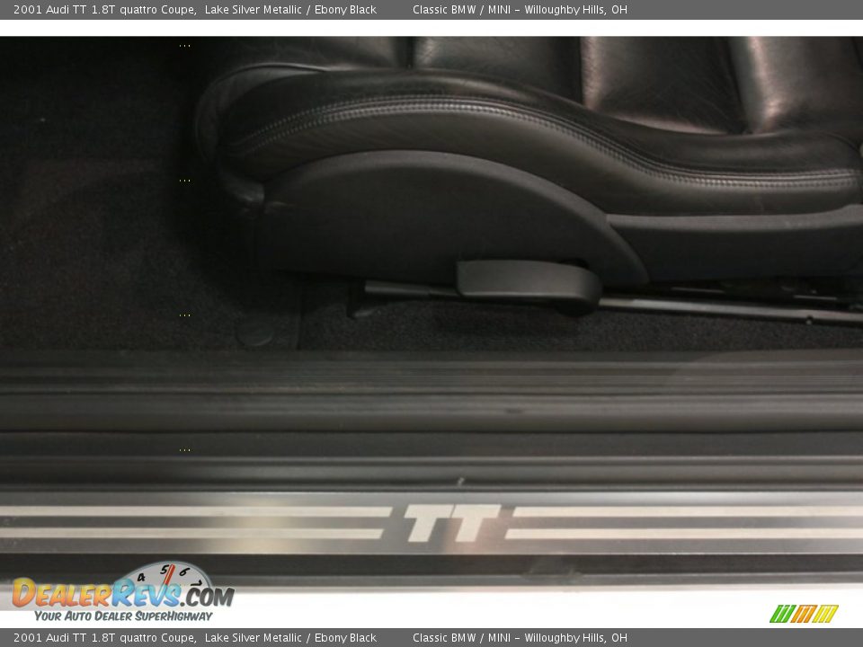 2001 Audi TT 1.8T quattro Coupe Lake Silver Metallic / Ebony Black Photo #7