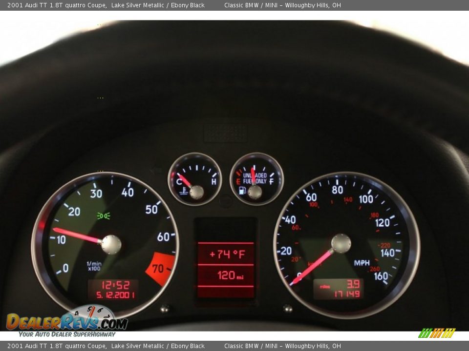 2001 Audi TT 1.8T quattro Coupe Gauges Photo #10