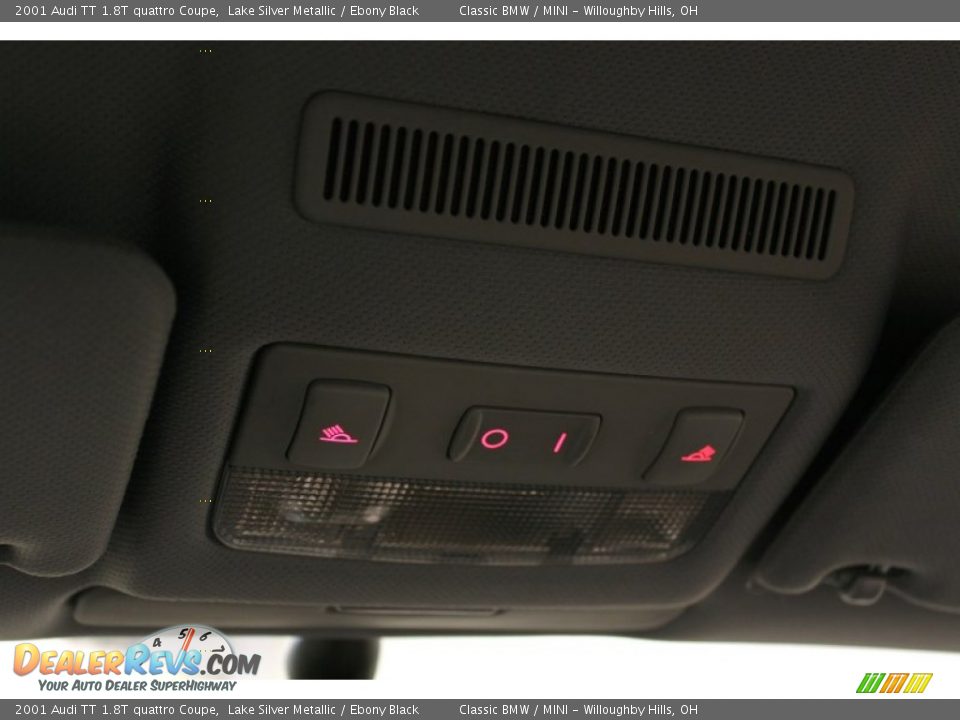 2001 Audi TT 1.8T quattro Coupe Lake Silver Metallic / Ebony Black Photo #12