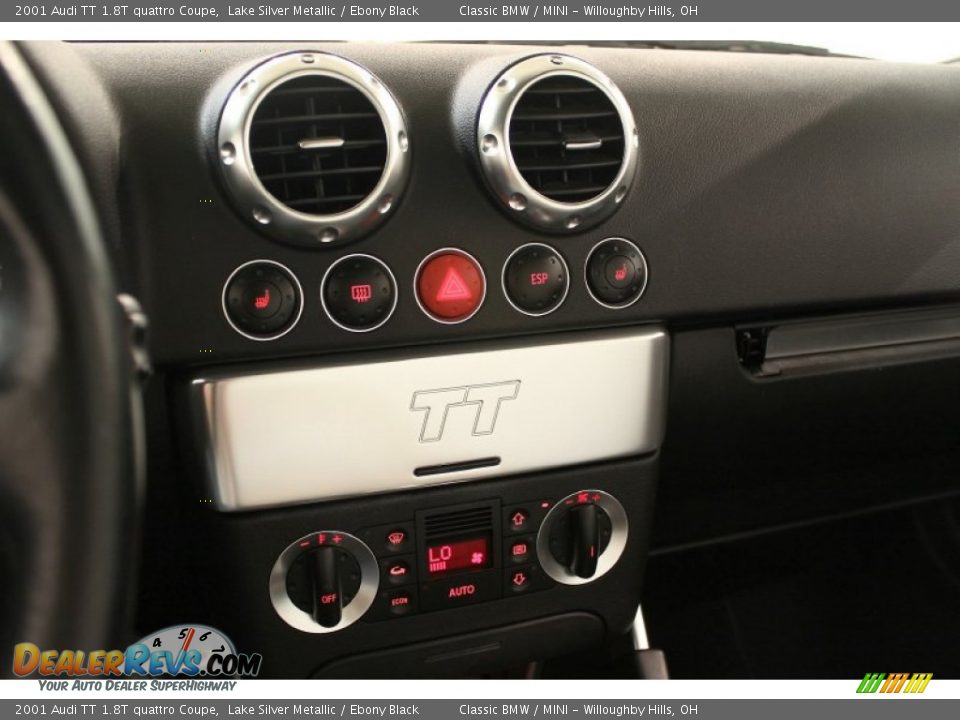 2001 Audi TT 1.8T quattro Coupe Lake Silver Metallic / Ebony Black Photo #13