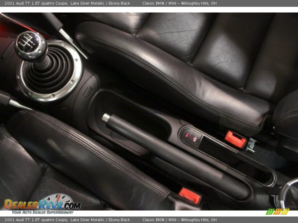 2001 Audi TT 1.8T quattro Coupe Lake Silver Metallic / Ebony Black Photo #14
