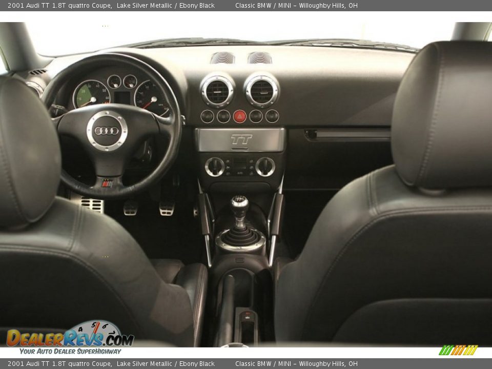 2001 Audi TT 1.8T quattro Coupe Lake Silver Metallic / Ebony Black Photo #19