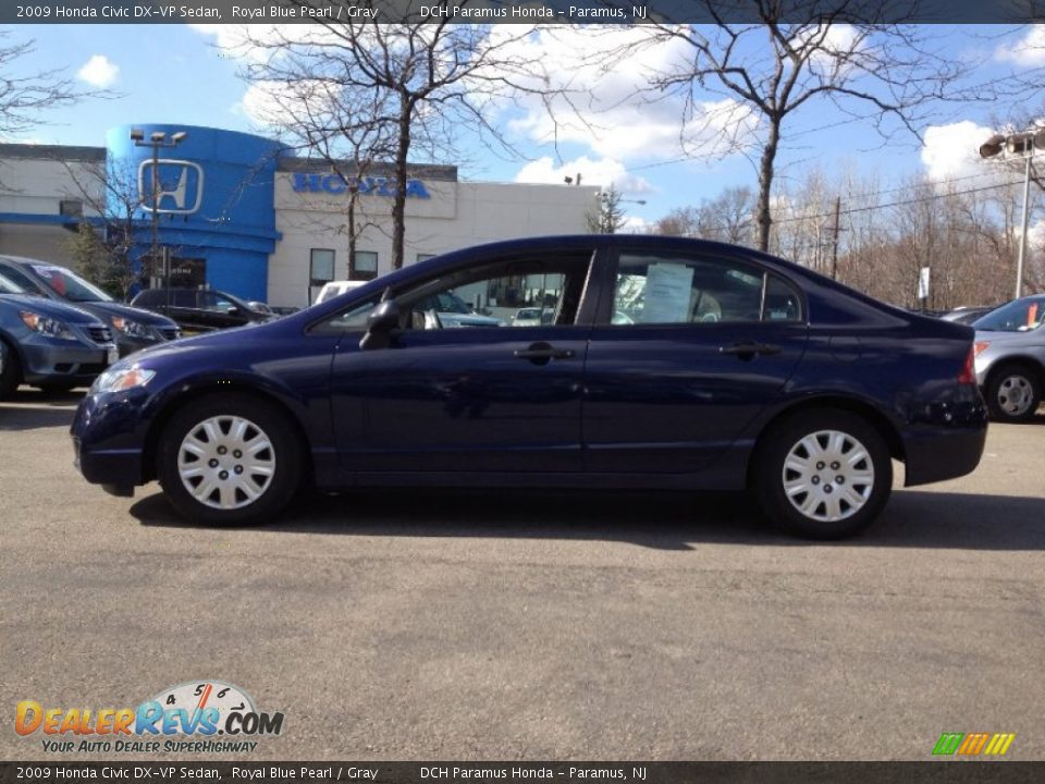 2009 Honda Civic DX-VP Sedan Royal Blue Pearl / Gray Photo #1