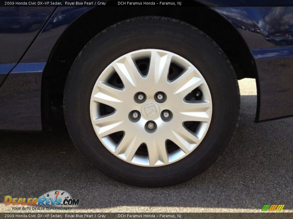 2009 Honda Civic DX-VP Sedan Royal Blue Pearl / Gray Photo #3