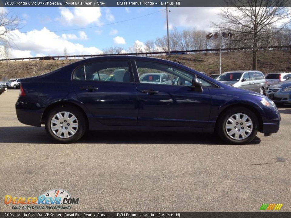 2009 Honda Civic DX-VP Sedan Royal Blue Pearl / Gray Photo #11