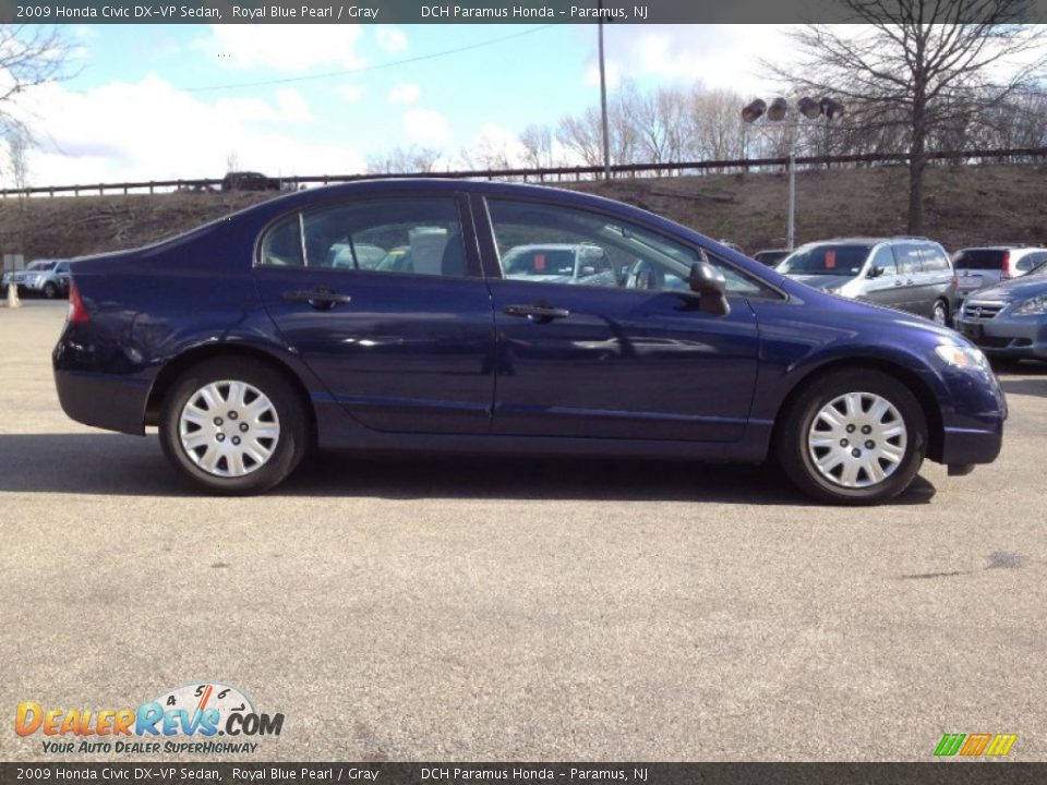 2009 Honda Civic DX-VP Sedan Royal Blue Pearl / Gray Photo #12