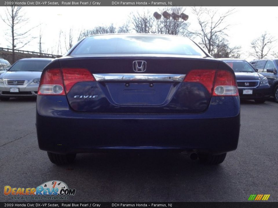 2009 Honda Civic DX-VP Sedan Royal Blue Pearl / Gray Photo #14
