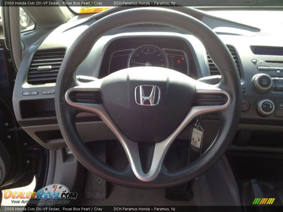 2009 Honda Civic DX-VP Sedan Royal Blue Pearl / Gray Photo #28