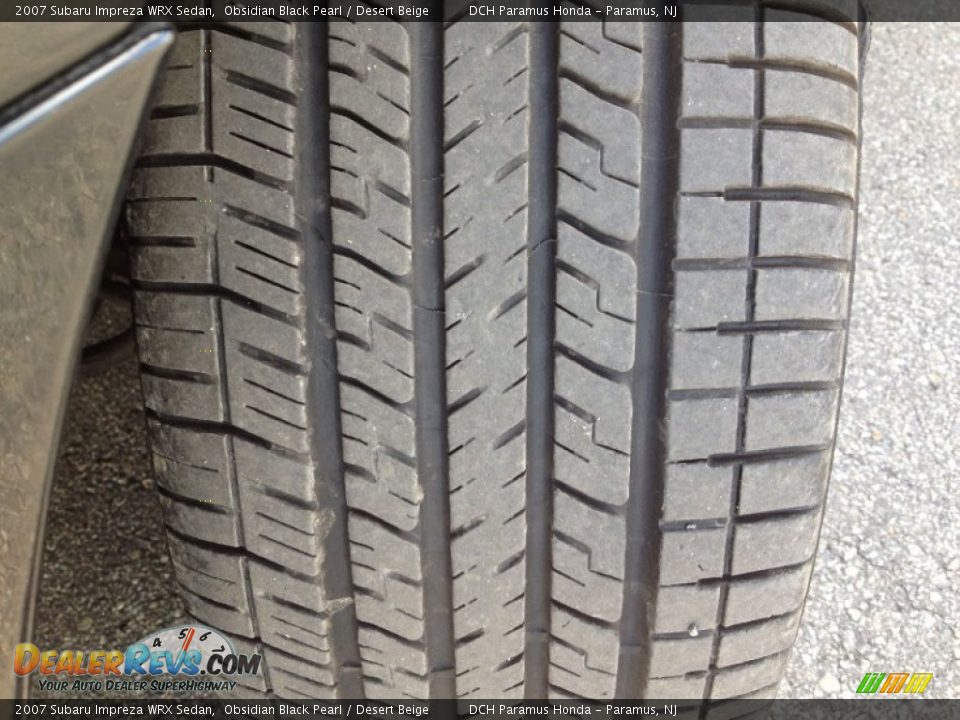 2007 Subaru Impreza WRX Sedan Obsidian Black Pearl / Desert Beige Photo #3