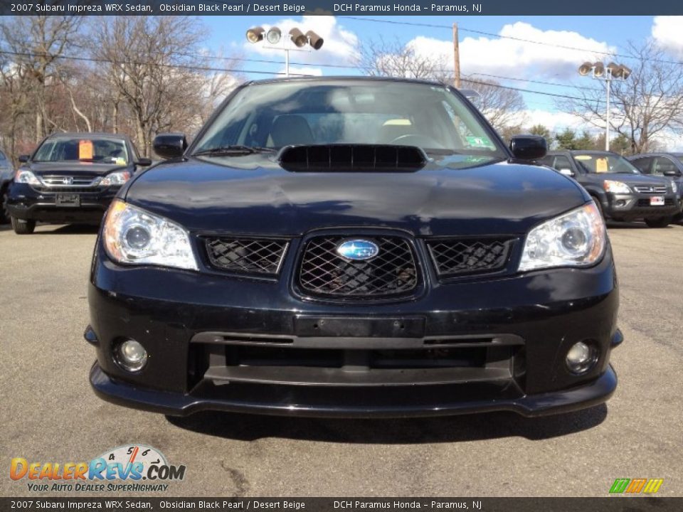 2007 Subaru Impreza WRX Sedan Obsidian Black Pearl / Desert Beige Photo #6