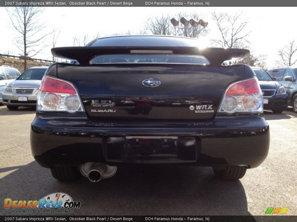 2007 Subaru Impreza WRX Sedan Obsidian Black Pearl / Desert Beige Photo #10
