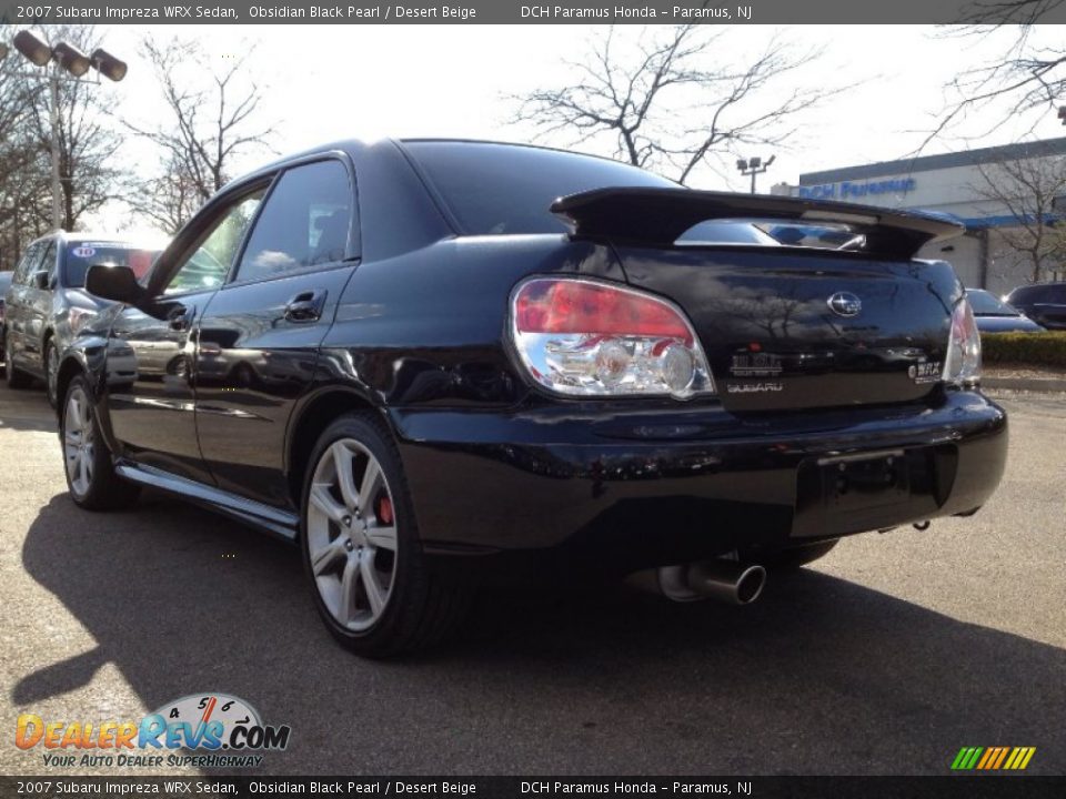 2007 Subaru Impreza WRX Sedan Obsidian Black Pearl / Desert Beige Photo #11