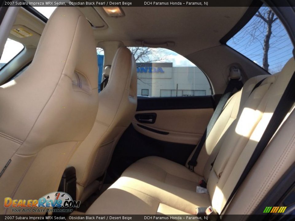 2007 Subaru Impreza WRX Sedan Obsidian Black Pearl / Desert Beige Photo #12