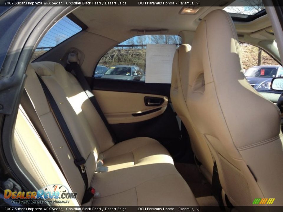 2007 Subaru Impreza WRX Sedan Obsidian Black Pearl / Desert Beige Photo #13